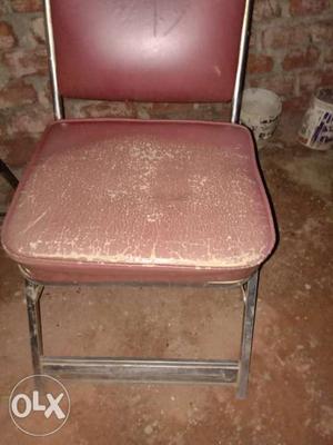 Brown And Red Metal Chair