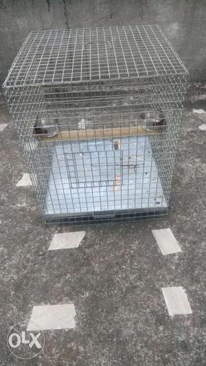 Cage (1.5ft × 1ft) with wastage tray. Only