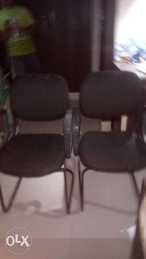 Chairs in good condition. black in colour 2 nos