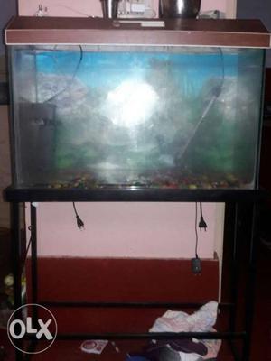 Fish tank 3 feet Hiter moter with led light top
