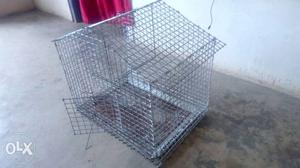 Gray Metal Wire Pet Kennel size.
