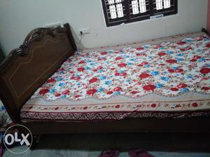King size cot with bed with side box