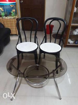 One centre table+2 chair in new condition.one