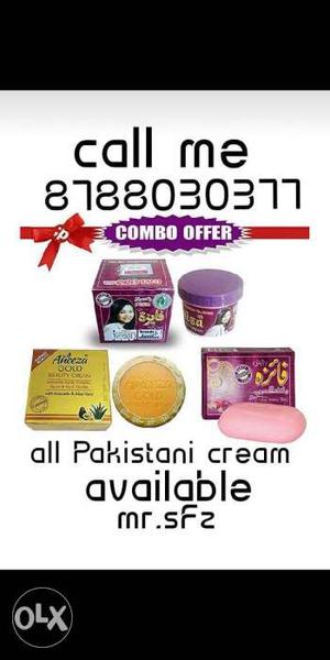 Pakistani all cream available faiza Beauty Cream