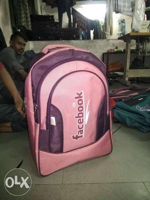 Pink And Black The North Face Backpack