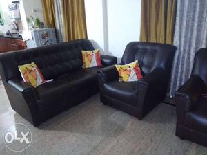Pu leather sofa, less used only 2 years old, for