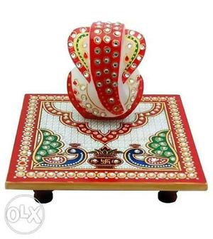 Rajasthan handicraft marble Chowki Ganesh minimum
