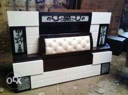 White And Black Wooden Storage Bed