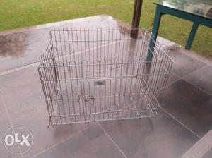 White Metal Wire Pet Kennel