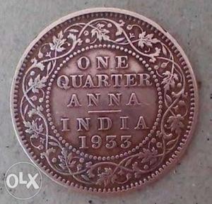 1 quarter anna coins available. price:100rs per