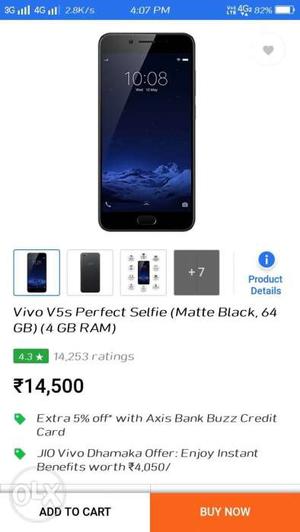 1 year 3 month use sell my mobile vivo v5s with charger bill
