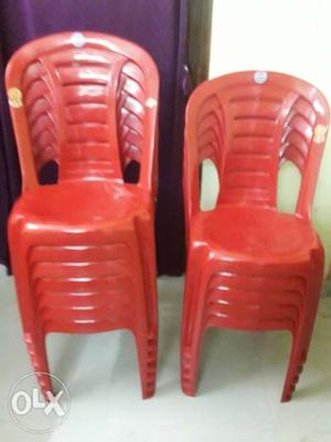 14 pcs Red Chairs.400 each brand new.