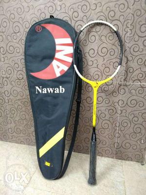 Black And White Head ball badminton Racket With Bag