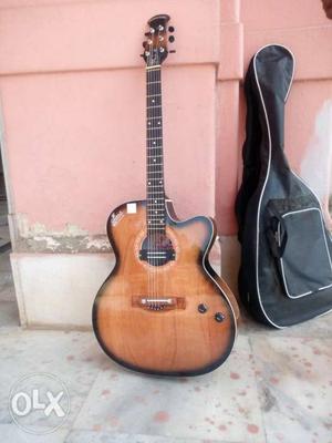 Brown And Black Electric Guitar With Case