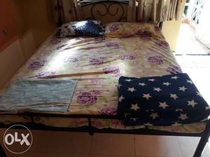King size bed with mattress, just 2 months old