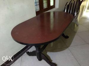Mangalore teak wood 6 chair dinning table