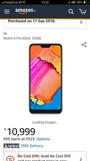 Mi 6 pro 32 GB available in both colour,seal