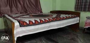 One year old wooden bed with mattress just brand