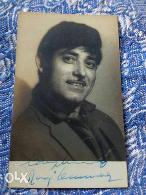 Original autograph of actor Raj Kumar
