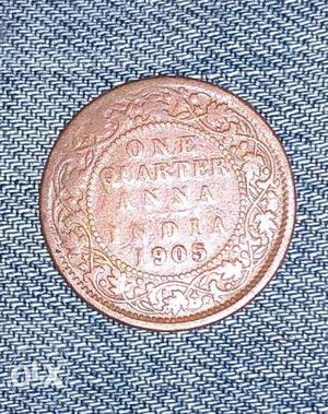 Quarter Anna coin