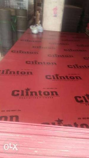 Red Clinton Wooden Board