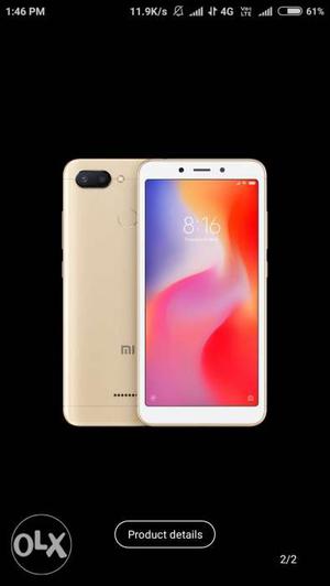 Redmi 6 3gb 32gb gold all new sealpacked with