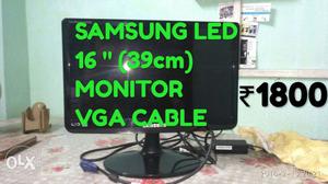 Samsung Led 16 Inch Monitor vga Cable ₹