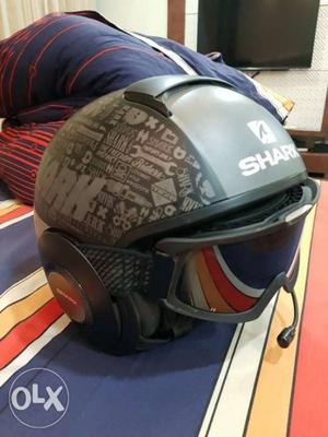 Shark Tribute Helmet with Sena 3s Installed used