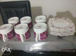 White And Pink Ceramic Mugs