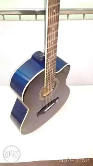 Branded Blue Venetian Cutaway Acoustic Guitar