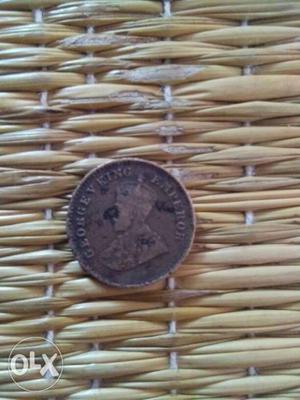 George v king emperor coin 1/12 ANNA INDIA 