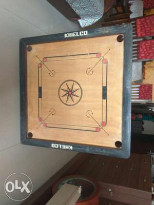 KHELCO Brand Carrom Board along with coins n Sticker