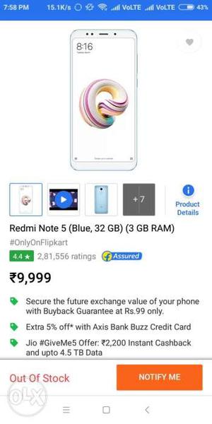 Mi note  (BLUE),other mobile is available