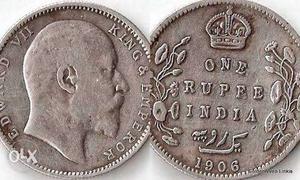 This coin is of  silver one rupee british