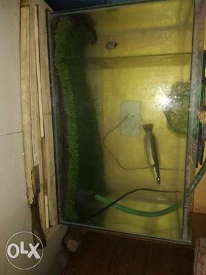 A newly made fish tank without cap at throw away