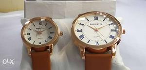 Barrister leather belt couple watch watch