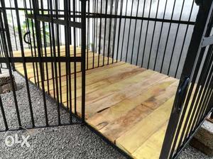 Black And Brown Steel Pet Cage