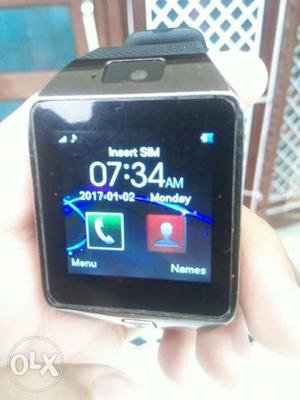 Black And Silver Smart Watch