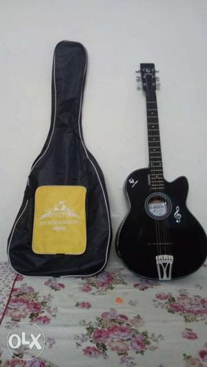 Black Colour Acoustic Guitar Excellent Condition