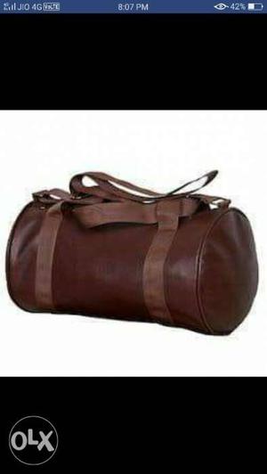 Brown Leather New Gym duffle bag
