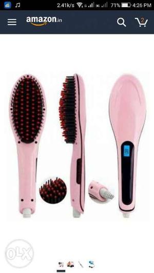 Electric Black And Pink Hair Brush