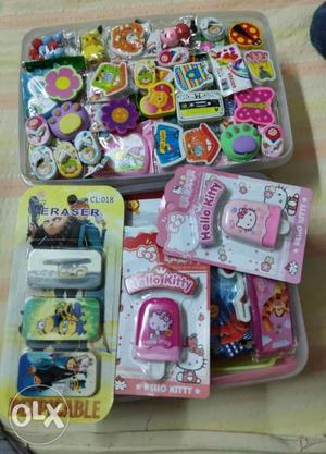 Hundreds of erasers brand new good for gifting