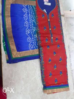 Ladies suit with bandhej dupatta 5 colours