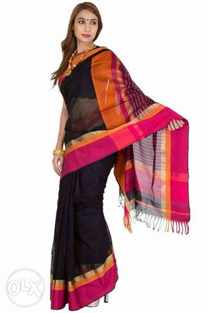 New cotton & Silk material Maheshwari sari. made