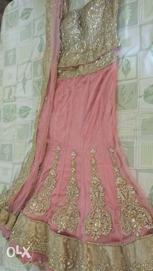 One time used bridal party wear lehenga with