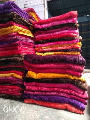 Pink, Purple, And Red Striped Textile