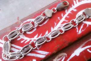 Red And Silver-colored Beaded Bracelet