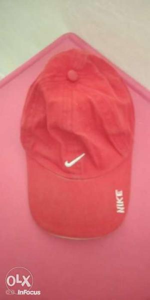 Red Nike Dri-Fit Cap