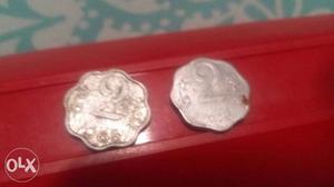 2 paise coins antique two numbers