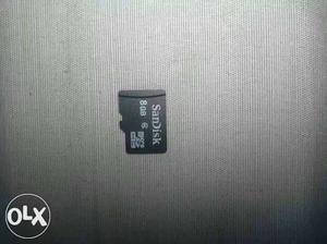 Black SanDisk 8 GB Micro SDHC Card